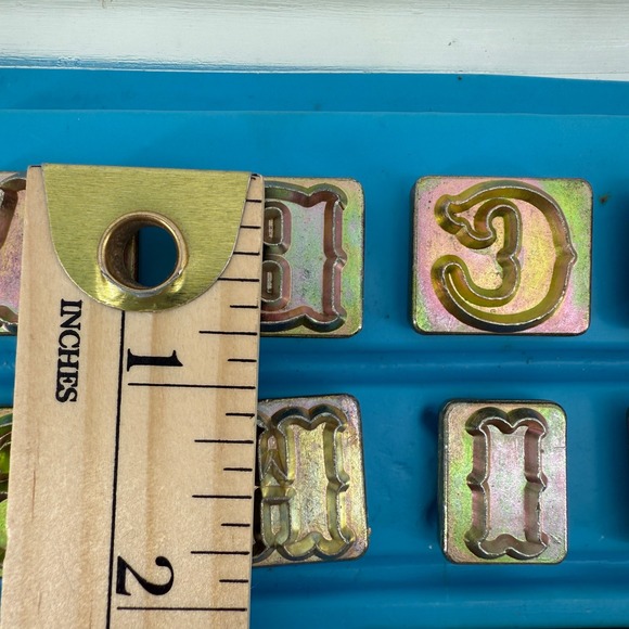 Vintage 3/4" Alphabet Letter Stamp Set A-Z Gothic Leather Metal Complete - Picture 5 of 8